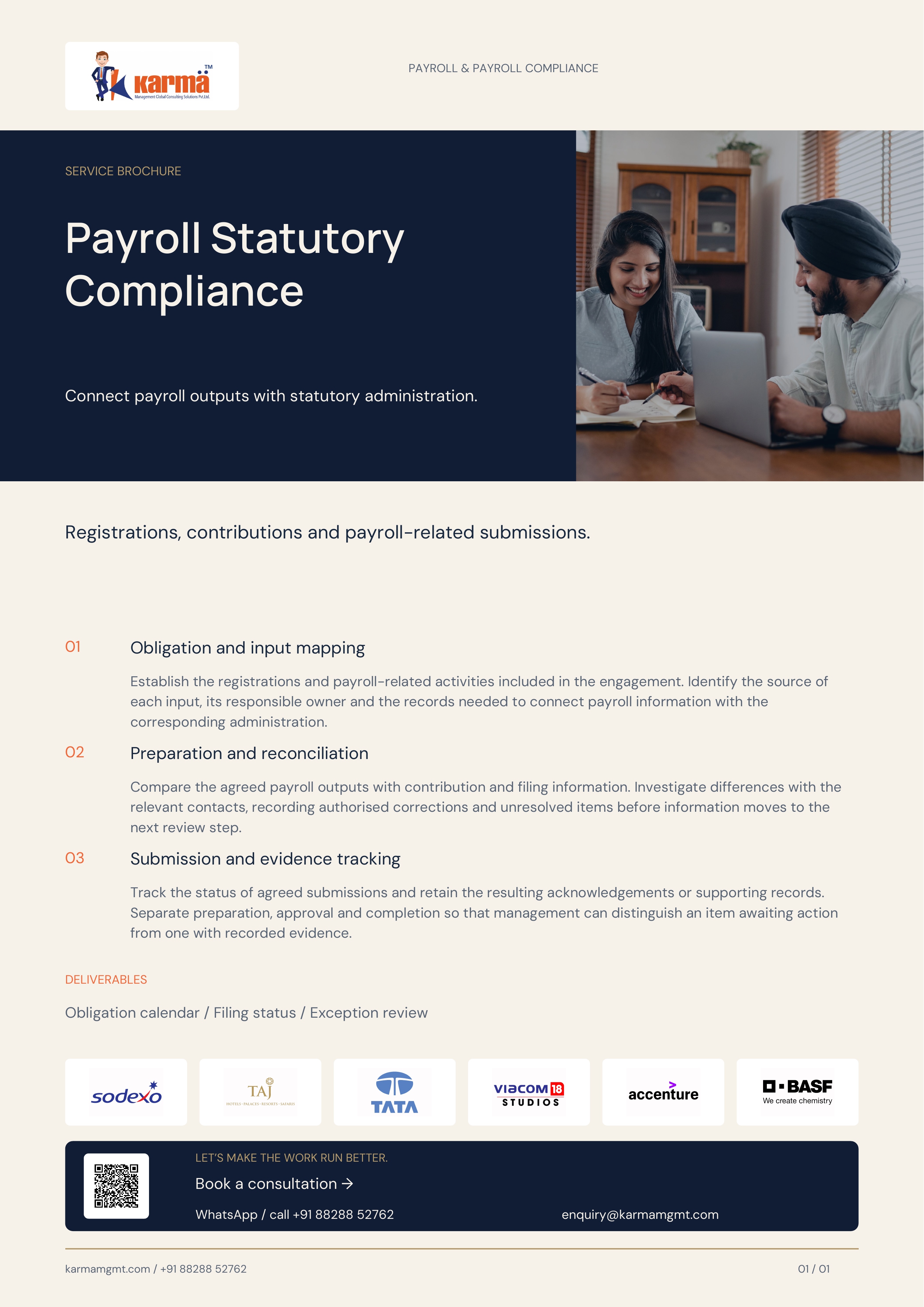 Cover of Payroll Statutory Compliance brochure