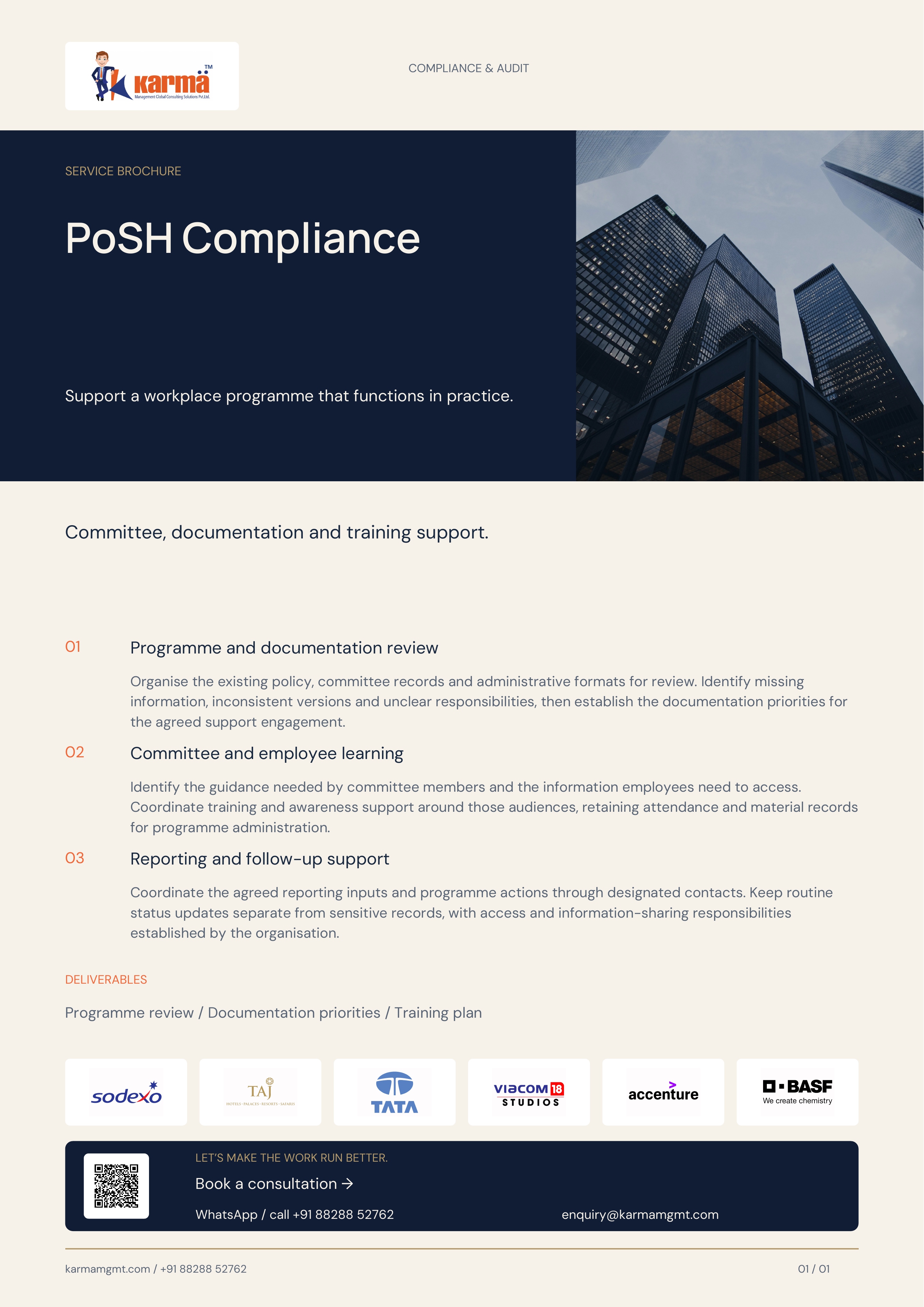 Cover of PoSH Compliance brochure