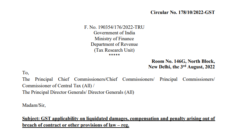 Agreeing to the obligation to refrain from an act or to tolerate an act or a situation, or to do an act, has been specifically declared to be a supply of service under GST if it constitutes a supply - 3rd August 2022