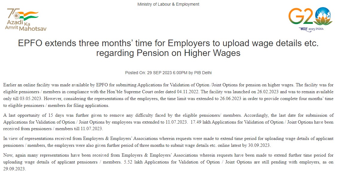 EPFO-gives-employers-time-period-upto-31-12-2023-to-upload-wage-details-for-higher-pension-Karma-global
