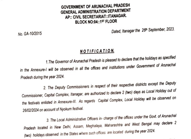 Government-of-Arunachal-Pradesh-declaration-of-public-holiday-for-the-year-2024-Karma-Global